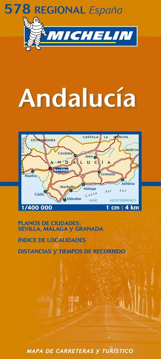 ANDALUCIA MAPA REGIONAL 1:400 000 MICHELIN | 9782061009154 | VARIOS AUTORES | Galatea Llibres | Librería online de Reus, Tarragona | Comprar libros en catalán y castellano online