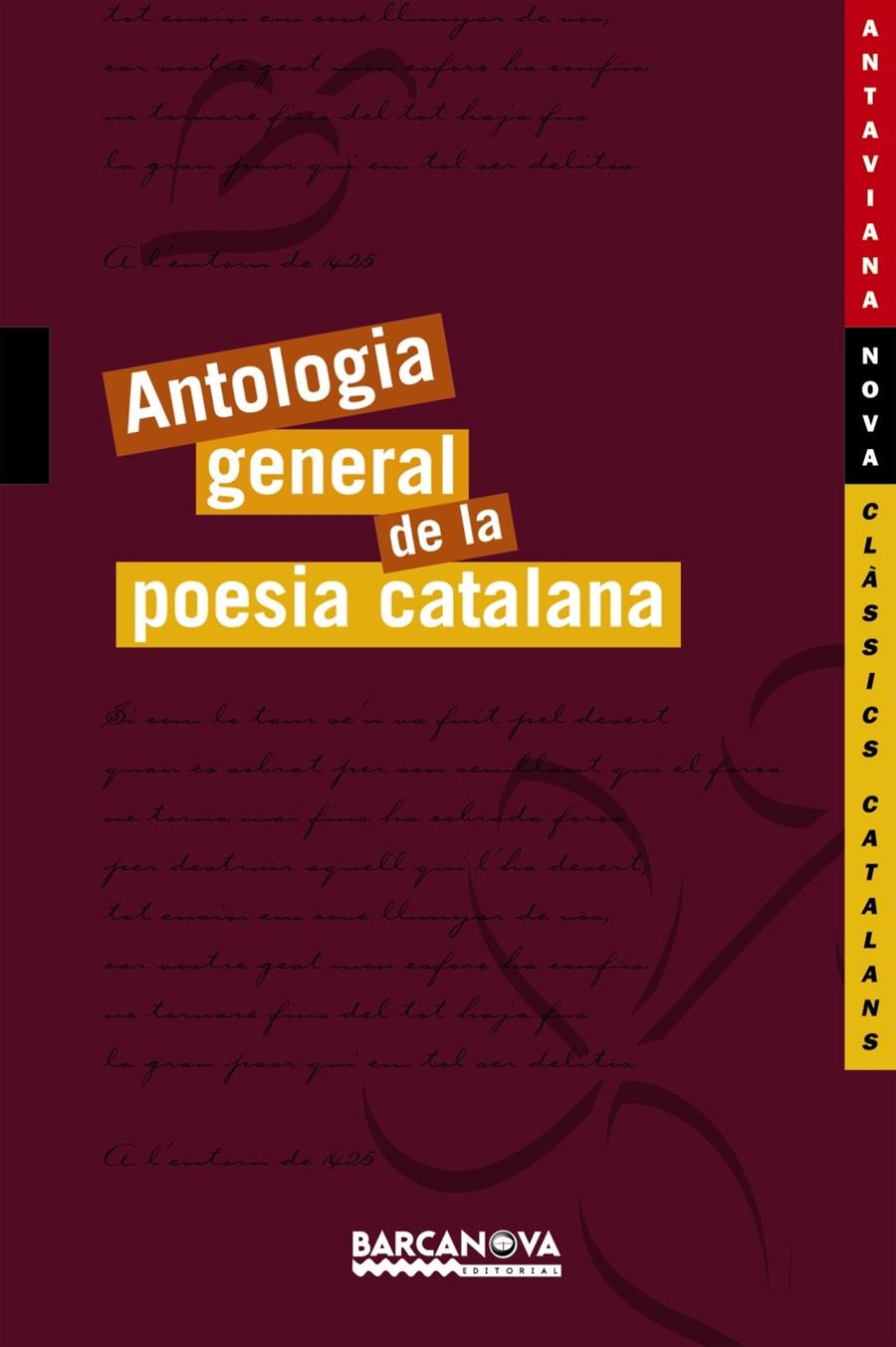 ANTOLOGIA GENERAL DE LA POESIA CATALANA | 9788448919764 | Galatea Llibres | Librería online de Reus, Tarragona | Comprar libros en catalán y castellano online