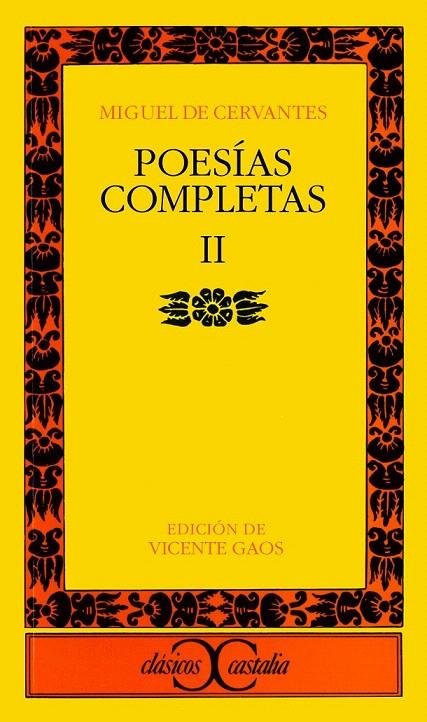POESIAS COMPLETAS II | 9788470393730 | CERVANTES, MIGUEL DE | Galatea Llibres | Librería online de Reus, Tarragona | Comprar libros en catalán y castellano online