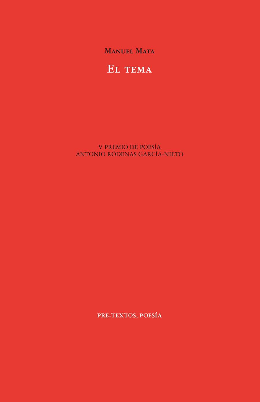 EL TEMA | 9788410309616 | MATA PIÑEIRO, MANUEL | Galatea Llibres | Librería online de Reus, Tarragona | Comprar libros en catalán y castellano online