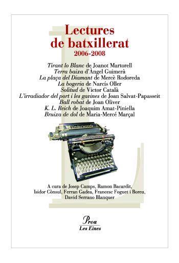 LECTURES DE BATXILLERAT 2006-08 | 9788484379805 | VV.AA | Galatea Llibres | Librería online de Reus, Tarragona | Comprar libros en catalán y castellano online