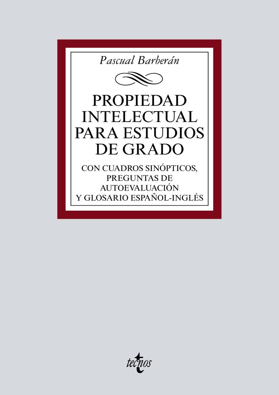 PROPIEDAD INTELECTUAL PARA ESTUDIOS DE GRADO | 9788430979240 | BARBERÁN, PASCUAL | Galatea Llibres | Librería online de Reus, Tarragona | Comprar libros en catalán y castellano online