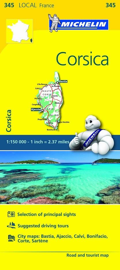 MAPA LOCAL CORSICA 345 1:150.000 | 9782067210806 | Galatea Llibres | Librería online de Reus, Tarragona | Comprar libros en catalán y castellano online