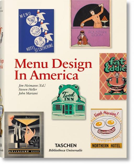 MENU DESIGN IN AMERICA | 9783836520294 | VV.AA. | Galatea Llibres | Librería online de Reus, Tarragona | Comprar libros en catalán y castellano online
