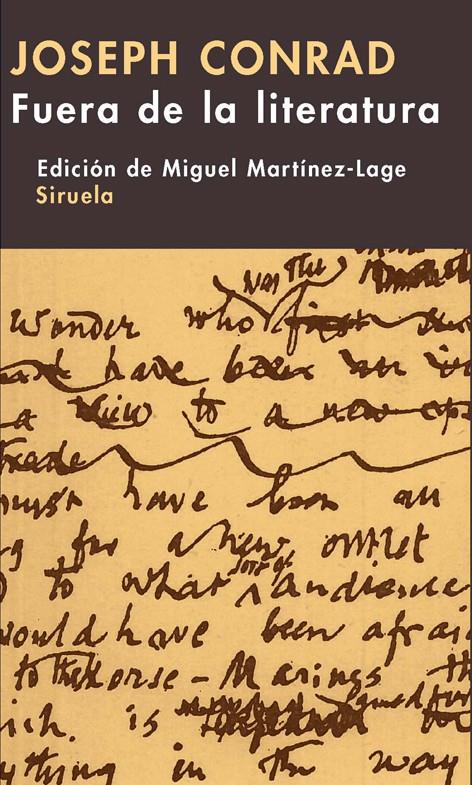 FUERA DE LA LITERATURA | 9788498412598 | CONRAD, JOSEPH | Galatea Llibres | Librería online de Reus, Tarragona | Comprar libros en catalán y castellano online