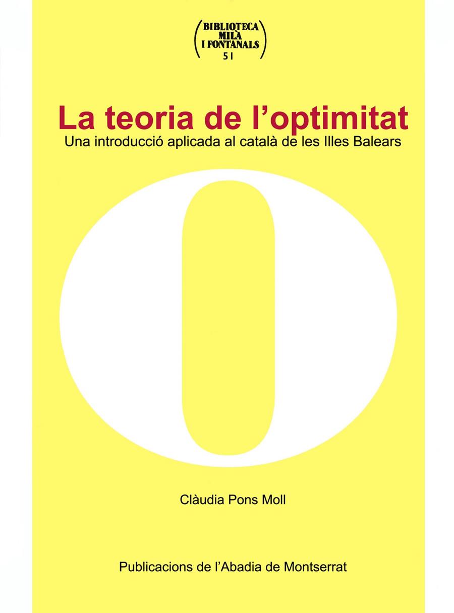TEORIA DE L'OPTIMITAT, LA | 9788484158721 | PONS MOLL, CLAUDIA | Galatea Llibres | Librería online de Reus, Tarragona | Comprar libros en catalán y castellano online