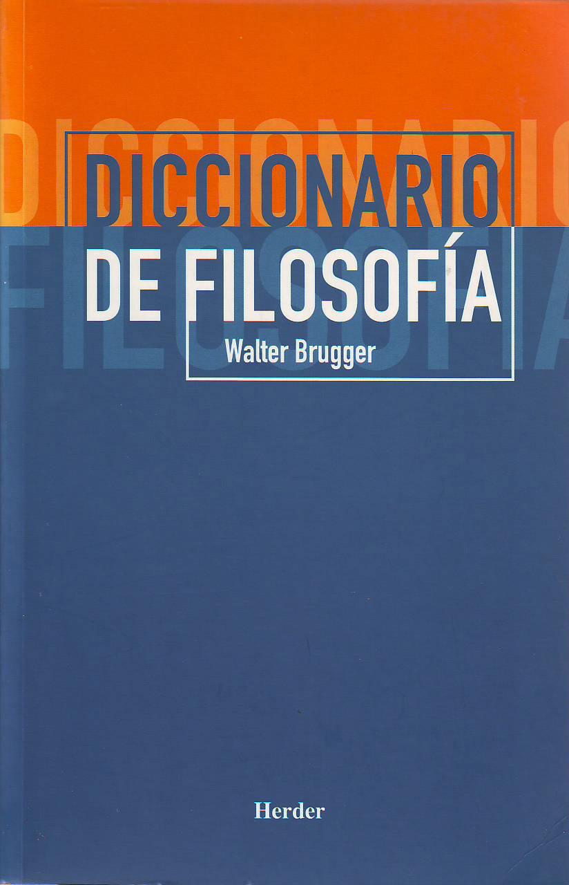 DICCIONARIO DE FILOSOFIA | 9788425424342 | BRUGGER, WALTER | Galatea Llibres | Librería online de Reus, Tarragona | Comprar libros en catalán y castellano online