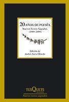 VEINTE AÑOS DE POESIA 1989-2009 NUEVOS TEXTOS SAGRADOS | 9788483831328 | AA.VV. | Galatea Llibres | Llibreria online de Reus, Tarragona | Comprar llibres en català i castellà online