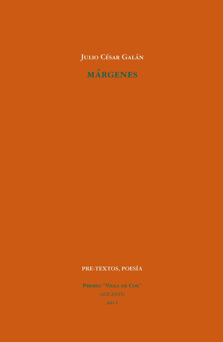 MÁRGENES | 9788415297611 | QUESADA GALÁN, JULIO CÉSAR | Galatea Llibres | Librería online de Reus, Tarragona | Comprar libros en catalán y castellano online