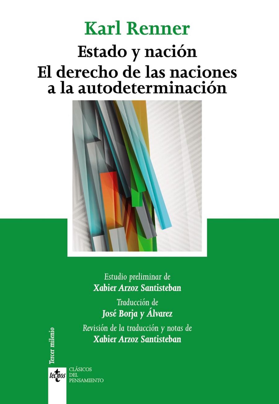 ESTADO Y NACIÓN. EL DERECHO DE LAS NACIONES A LA AUTODETERMINACIÓN | 9788430964970 | RENNER, KARL | Galatea Llibres | Llibreria online de Reus, Tarragona | Comprar llibres en català i castellà online