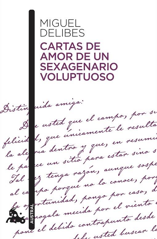 CARTAS DE AMOR DE UN SEXAGENARIO VOLUPTUOSO | 9788423357857 | DELIBES, MIGUEL | Galatea Llibres | Librería online de Reus, Tarragona | Comprar libros en catalán y castellano online