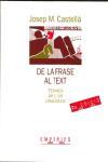 DE LA FRASE AL TEXT | 9788475963556 | M. CASTELLÀ, JOSEP | Galatea Llibres | Llibreria online de Reus, Tarragona | Comprar llibres en català i castellà online