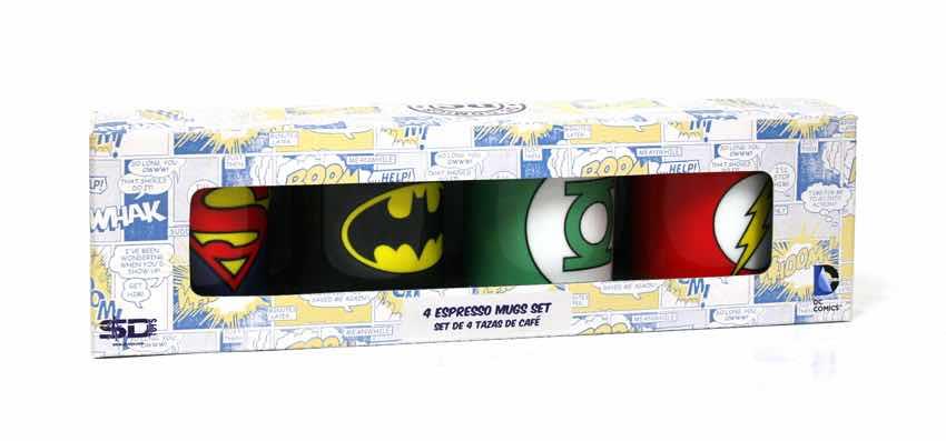 SET 4 MINI TAZAS CAFE CERAMICA LOGOS DC COMICS | 8436541029989 | Galatea Llibres | Llibreria online de Reus, Tarragona | Comprar llibres en català i castellà online