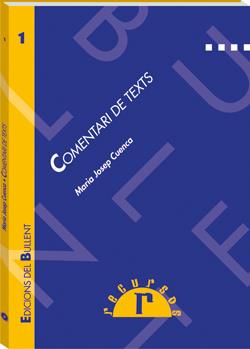 COMENTARI DE TEXTS | 9788489663084 | CUENCA | Galatea Llibres | Librería online de Reus, Tarragona | Comprar libros en catalán y castellano online