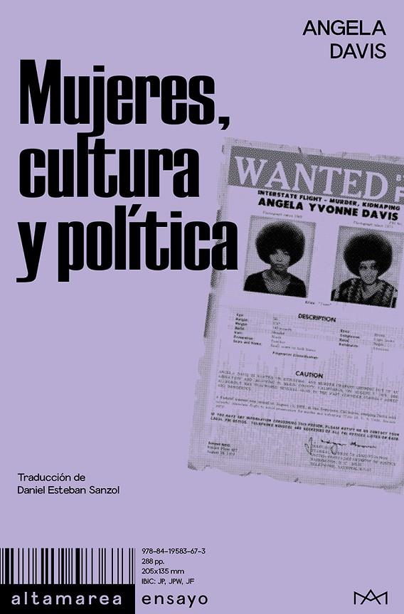 MUJERES, CULTURA Y POLÍTICA | 9788419583673 | DAVIS, ANGELA | Galatea Llibres | Librería online de Reus, Tarragona | Comprar libros en catalán y castellano online