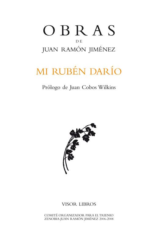 MI RUBEN DARIO O.C. JUAN RAMON JIMENEZ 46 | 9788498950830 | JIMÉNEZ, JUAN RAMÓN | Galatea Llibres | Librería online de Reus, Tarragona | Comprar libros en catalán y castellano online