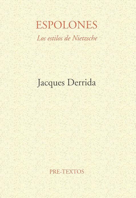 ESPOLONES.LOS ESTILOS DE NIETZSCHE                 (DIP) | 9788485081417 | DERRIBA, JACQUES | Galatea Llibres | Librería online de Reus, Tarragona | Comprar libros en catalán y castellano online