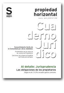 SEPIN CUADERNO JURIDICO PROPIEDAD HORIZONTAL Nº 298 | 9788495762931 | EDITORIAL SEPIN | Galatea Llibres | Librería online de Reus, Tarragona | Comprar libros en catalán y castellano online