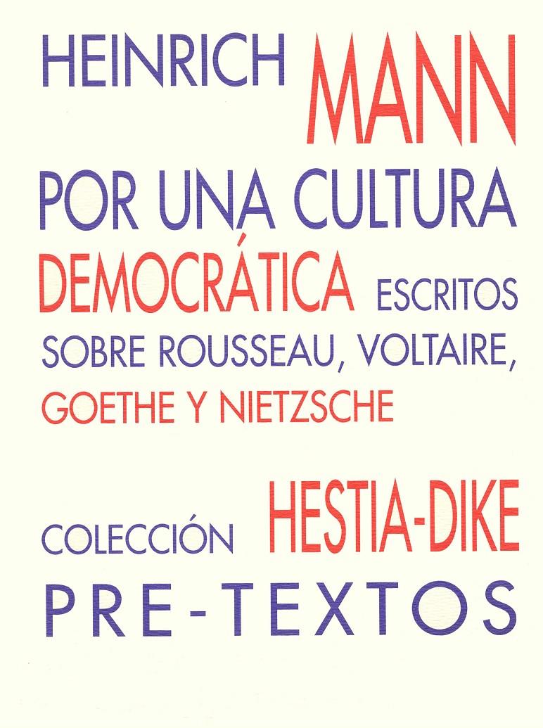 POR UNA CULTURA DEMOCRATICA.ESCRITOS SOBRE ROUSSEA     (DIP) | 9788481911039 | MANN, HEINRICH | Galatea Llibres | Librería online de Reus, Tarragona | Comprar libros en catalán y castellano online