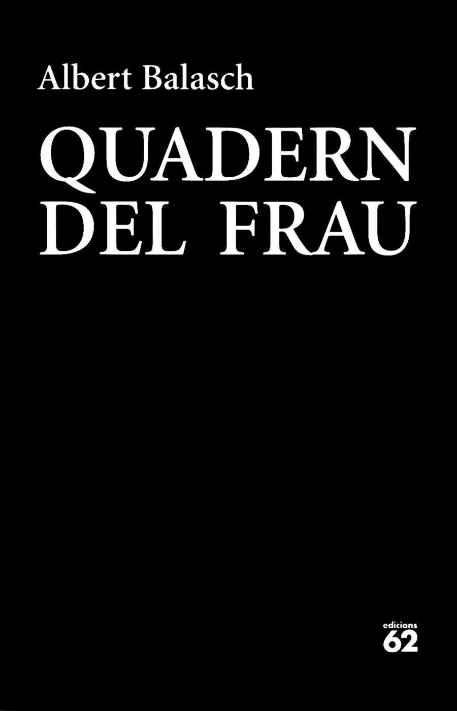 QUADERN DEL FRAU | 9788429774832 | BALASCH, ALBERT | Galatea Llibres | Librería online de Reus, Tarragona | Comprar libros en catalán y castellano online
