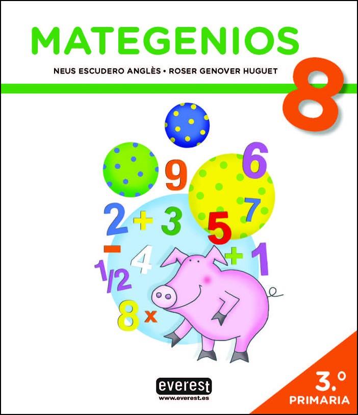 MATEGENIOS 8 | 9788428343794 | ESCUDERO ANGLÈS, NEUS/GENOVER HUGUET, ROSER | Galatea Llibres | Llibreria online de Reus, Tarragona | Comprar llibres en català i castellà online