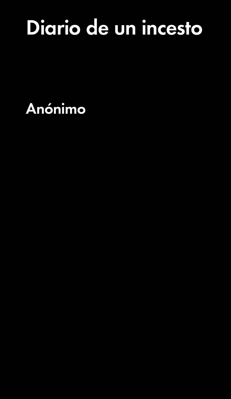 DIARIO DE UN INCESTO | 9788416665914 | ANóNIMO | Galatea Llibres | Librería online de Reus, Tarragona | Comprar libros en catalán y castellano online