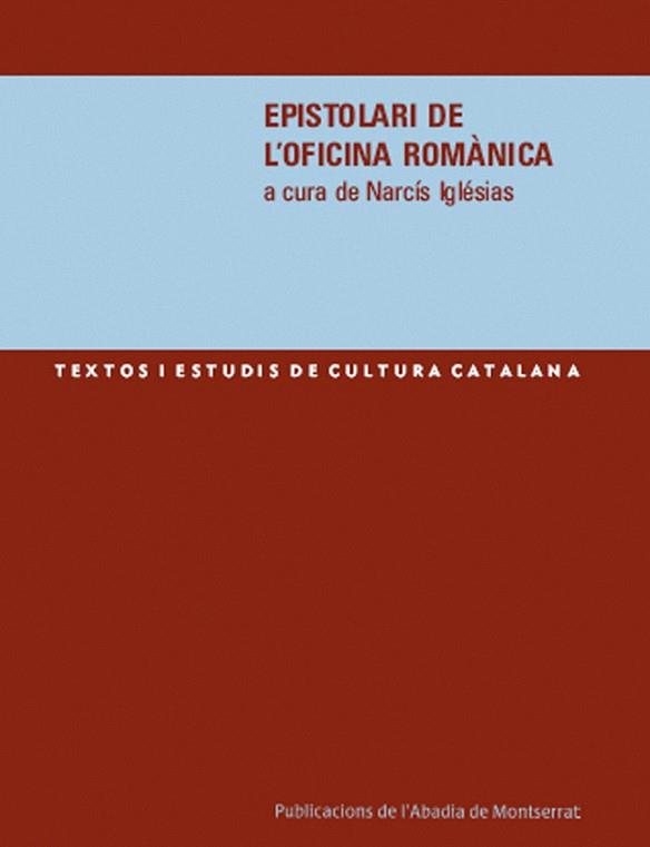 EPISTOLARI DE L'OFICINA ROMANICA | 9788484158608 | IGLESIES, NARCIS | Galatea Llibres | Llibreria online de Reus, Tarragona | Comprar llibres en català i castellà online