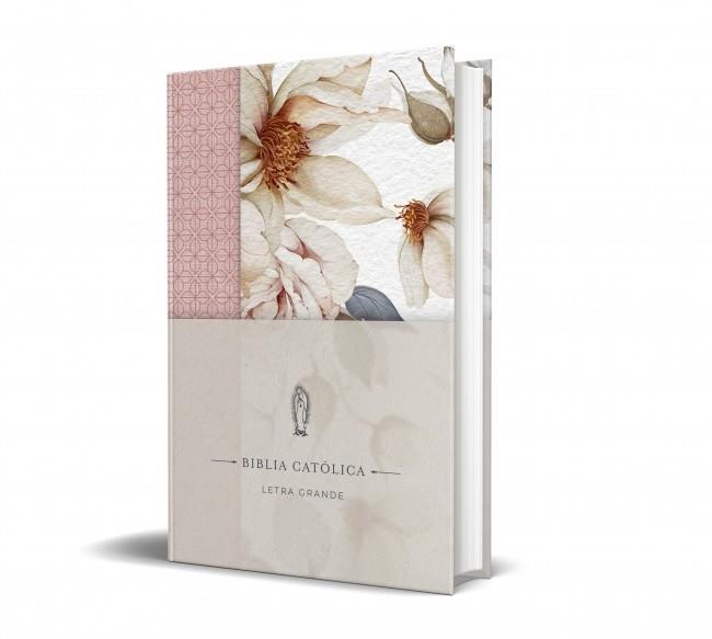 LA BIBLIA CATÓLICA: EDICIÓN LETRA GRANDE. TAPA DURA, TELA ROSADA CON FLORES | 9798890985309 | BIBLIA DE AMÉRICA | Galatea Llibres | Llibreria online de Reus, Tarragona | Comprar llibres en català i castellà online