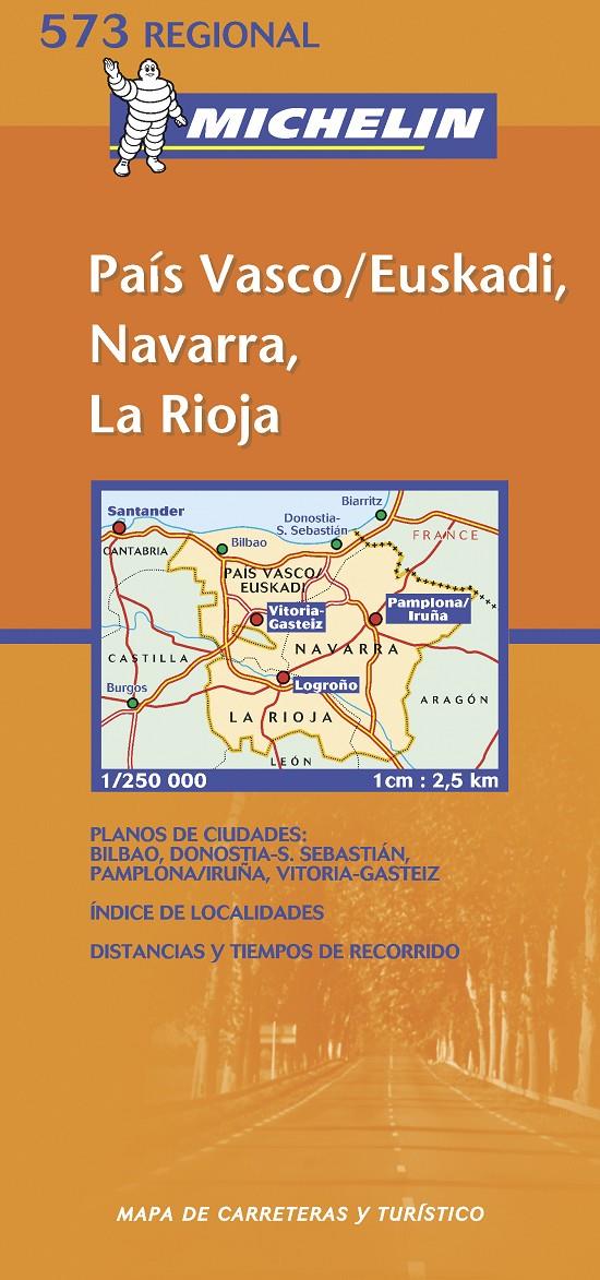 PAIS VASCO NAVARRA LA RIOJA MAPA REGIONAL 1:250 000 MICHELIN | 9782061008959 | VARIOS AUTORES | Galatea Llibres | Librería online de Reus, Tarragona | Comprar libros en catalán y castellano online