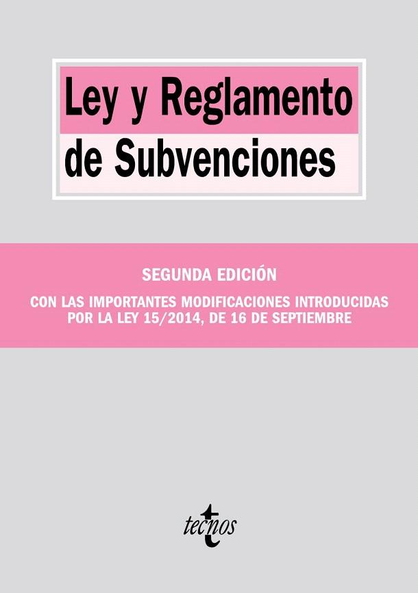 LEY Y REGLAMENTO DE SUBVENCIONES | 9788430964932 | Galatea Llibres | Llibreria online de Reus, Tarragona | Comprar llibres en català i castellà online