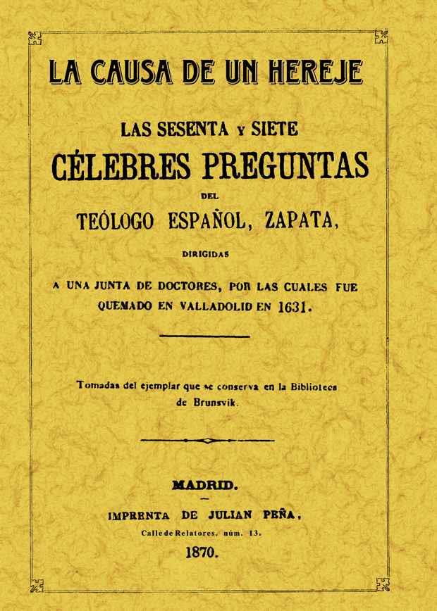 SESENTA Y SIETE PREGUNTAS CELEBRES DEL TEOLOGO ESPAÑOL ZAPAT | 9788495636416 | Galatea Llibres | Llibreria online de Reus, Tarragona | Comprar llibres en català i castellà online