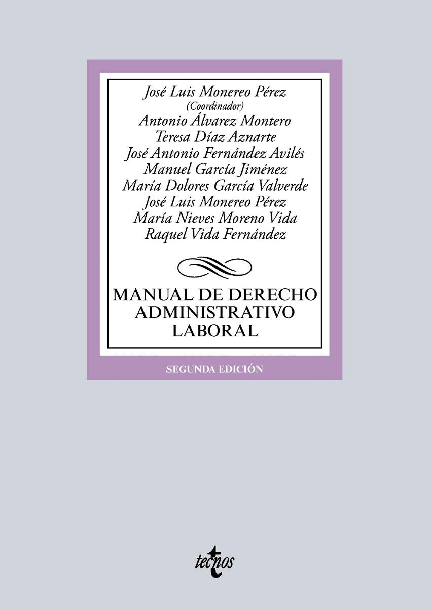MANUAL DE DERECHO ADMINISTRATIVO LABORAL | 9788430969692 | MONEREO PÉREZ, JOSÉ LUIS/ÁLVAREZ MONTERO, ANTONIO/DÍAZ AZNARTE, MARÍA TERESA/FERNÁNDEZ AVILÉS, JOSÉ  | Galatea Llibres | Llibreria online de Reus, Tarragona | Comprar llibres en català i castellà online