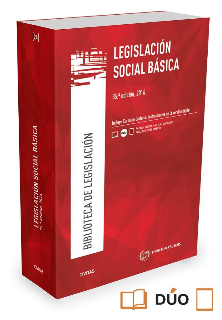 LEGISLACION SOCIAL BASICA 35ªEDICION | 9788491357704 | SEQUEIRA FUENTES, MARCIAL/SERRANO MARTíNEZ, JOSé E. | Galatea Llibres | Librería online de Reus, Tarragona | Comprar libros en catalán y castellano online