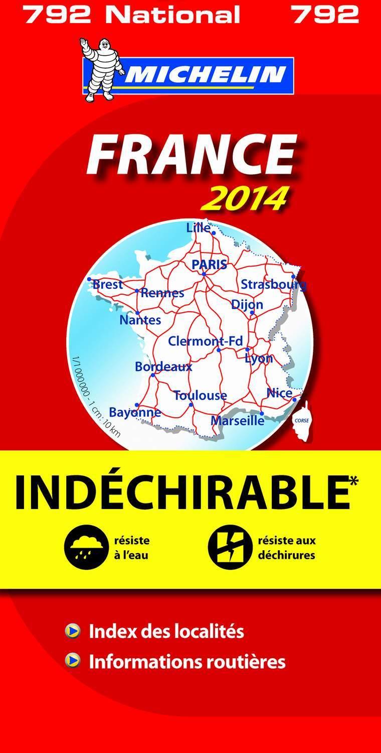 FRANCIA MAPA 1 000 000 MICHELIN ALTA RESISTENCIA 2014 | 9782067191778 | VARIOS AUTORES | Galatea Llibres | Librería online de Reus, Tarragona | Comprar libros en catalán y castellano online