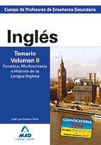 INGLES PROFESORES SECUNDARIA TEMARIO VOL. II | 9788466580281 | ESTEFANI TARIFA, JOSE LUIS | Galatea Llibres | Llibreria online de Reus, Tarragona | Comprar llibres en català i castellà online