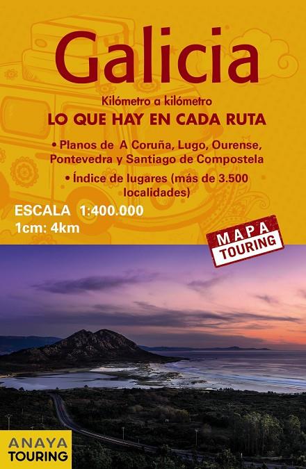 MAPA DE CARRETERAS GALICIA (DESPLEGABLE), ESCALA 1:340.000 | 9788491580911 | ANAYA TOURING | Galatea Llibres | Llibreria online de Reus, Tarragona | Comprar llibres en català i castellà online