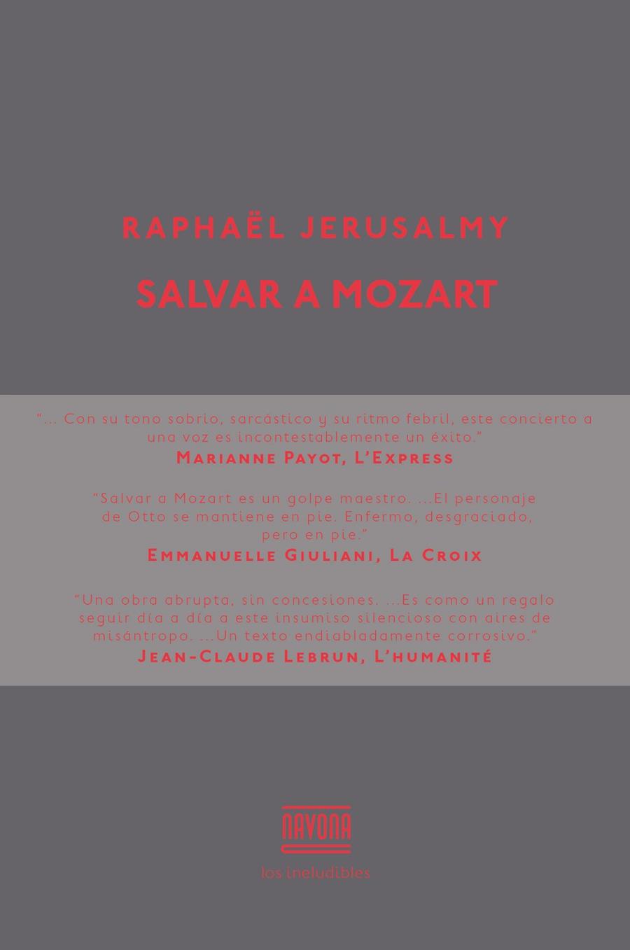 SALVAR A MOZART | 9788416259113 | JERUSALM, RAPHAËL | Galatea Llibres | Librería online de Reus, Tarragona | Comprar libros en catalán y castellano online