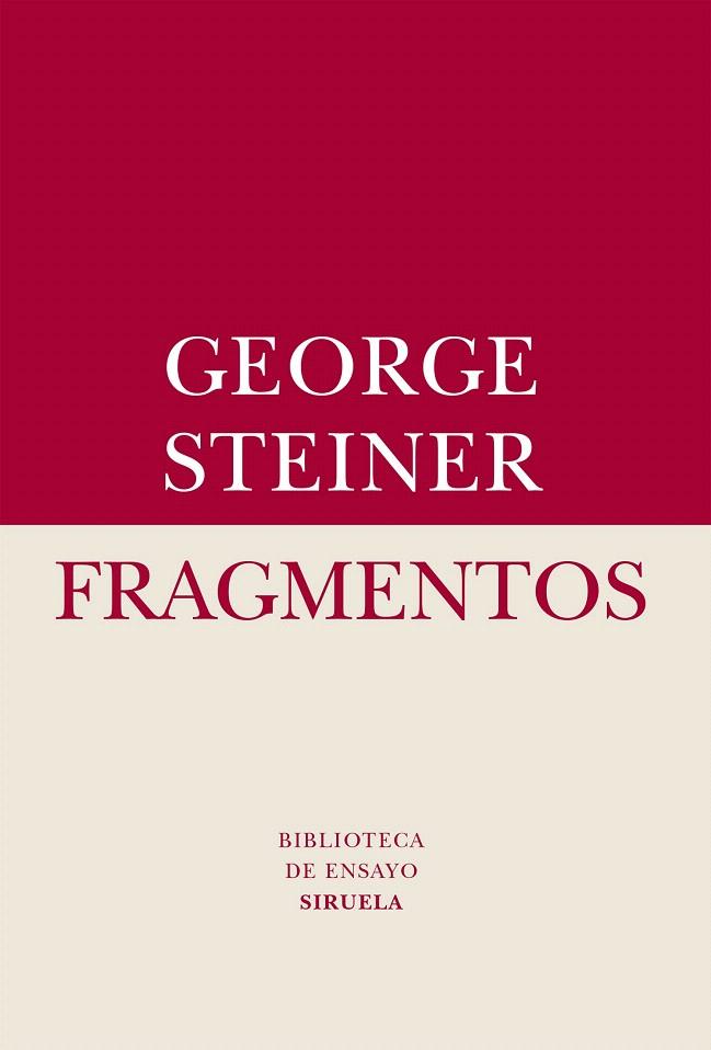 FRAGMENTOS | 9788416396689 | STEINER, GEORGE | Galatea Llibres | Llibreria online de Reus, Tarragona | Comprar llibres en català i castellà online
