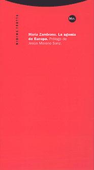 AGONIA DE EUROPA, LA | 9788481644166 | ZAMBRANO, MARIA | Galatea Llibres | Llibreria online de Reus, Tarragona | Comprar llibres en català i castellà online