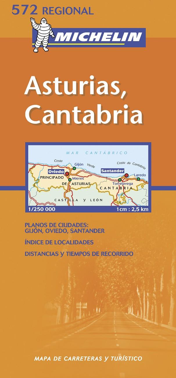ASTURIAS CANTABRIA MAPA REGIONAL 1:250 000 MICHELIN | 9782061008911 | VARIOS AUTORES | Galatea Llibres | Librería online de Reus, Tarragona | Comprar libros en catalán y castellano online