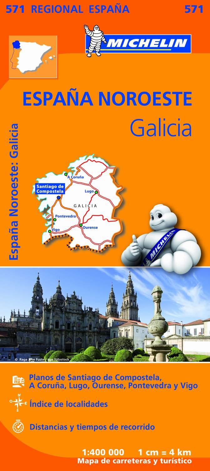 GALICIA MAPA REGIONAL -NOVA EDICIO- 1:400 000 MICHELIN | 9782067184107 | VARIOS AUTORES | Galatea Llibres | Librería online de Reus, Tarragona | Comprar libros en catalán y castellano online