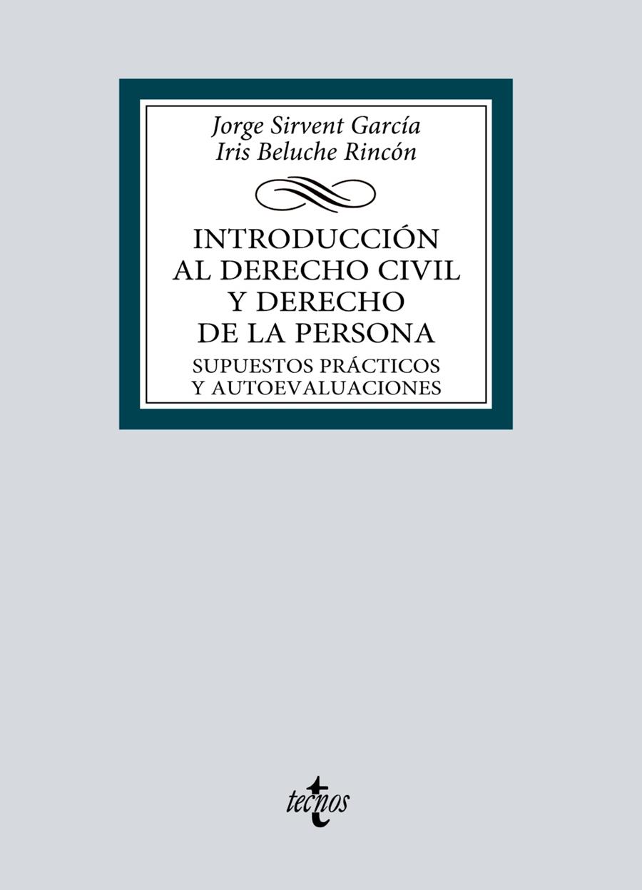 INTRODUCCION AL DERECHO CIVIL Y DERECHO DE LA PERSONA | 9788430986392 | SIRVENT GARCÍA, JORGE/BELUCHE RINCÓN, IRIS | Galatea Llibres | Llibreria online de Reus, Tarragona | Comprar llibres en català i castellà online