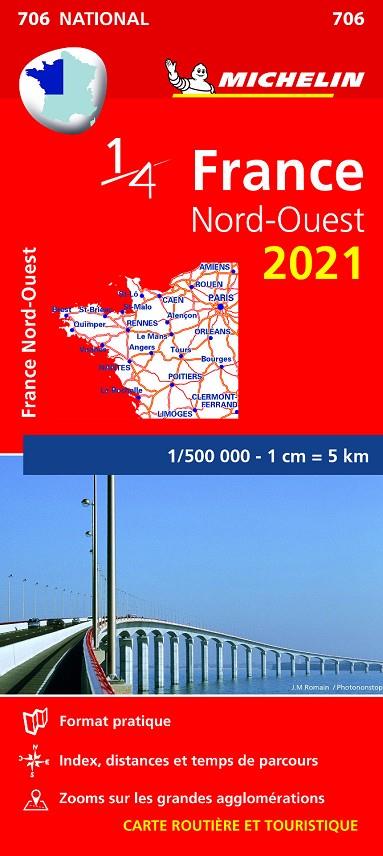 MAPA FRANCIA NOROESTE 1:500.000 2021 | 9782067249028 | Galatea Llibres | Librería online de Reus, Tarragona | Comprar libros en catalán y castellano online