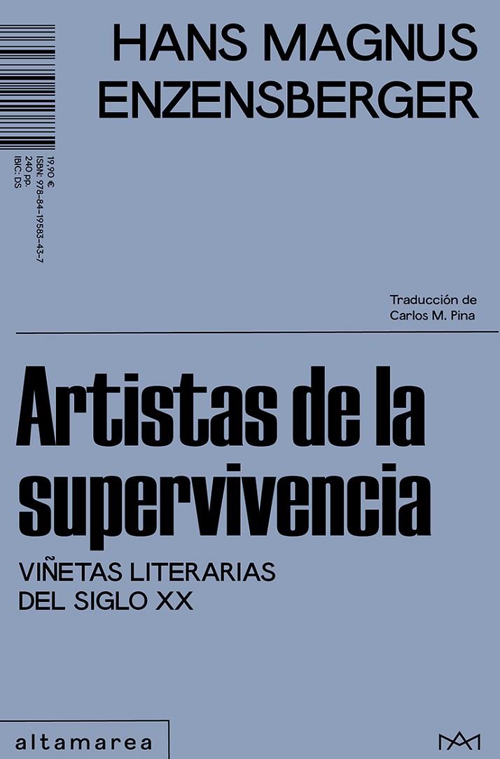 ARTISTAS DE LA SUPERVIVENCIA | 9788419583437 | ENZENSBERGER, HANS MAGNUS | Galatea Llibres | Librería online de Reus, Tarragona | Comprar libros en catalán y castellano online