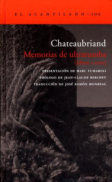 MEMORIAS DE ULTRATUMBA 2 VOLS. | 9788496136878 | CHATEAUBRIAND | Galatea Llibres | Librería online de Reus, Tarragona | Comprar libros en catalán y castellano online