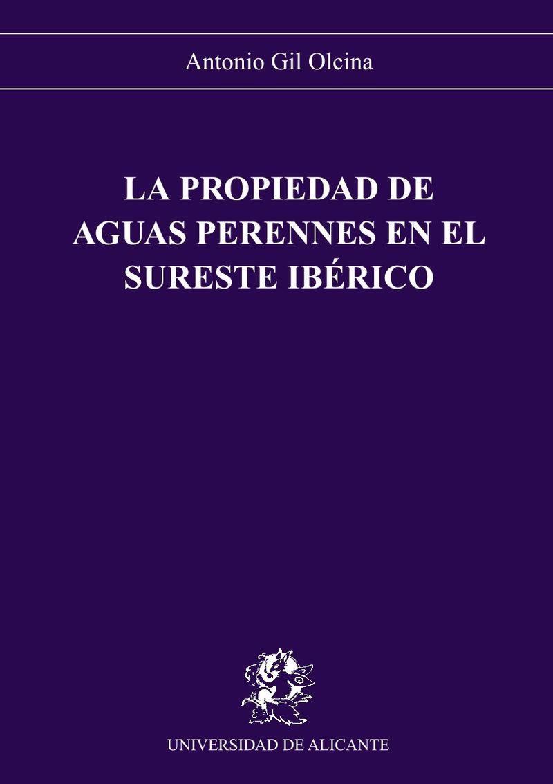 LA PROPIEDAD DE AGUAS PERENNES EN EL SURESTE IBÉRICO | 9788479080891 | GIL OLCINA, ANTONIO | Galatea Llibres | Librería online de Reus, Tarragona | Comprar libros en catalán y castellano online