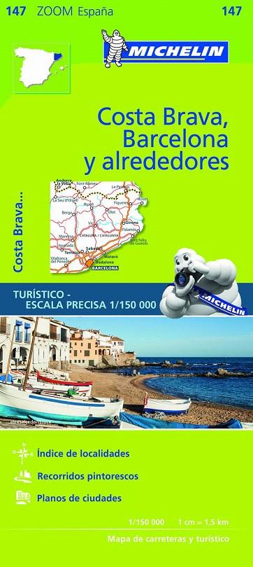 MAPA ZOOM BARCELONA Y ALREDEDORES, COSTA BRAVA | 9782067218192 | MICHELIN | Galatea Llibres | Librería online de Reus, Tarragona | Comprar libros en catalán y castellano online