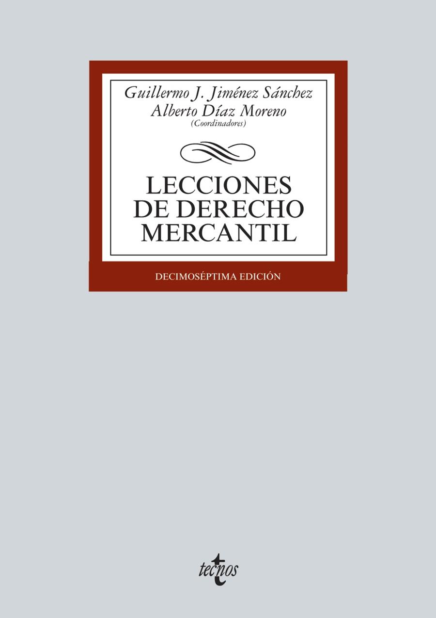 LECCIONES DE DERECHO MERCANTIL 17ED 2014 | 9788430963300 | Galatea Llibres | Llibreria online de Reus, Tarragona | Comprar llibres en català i castellà online