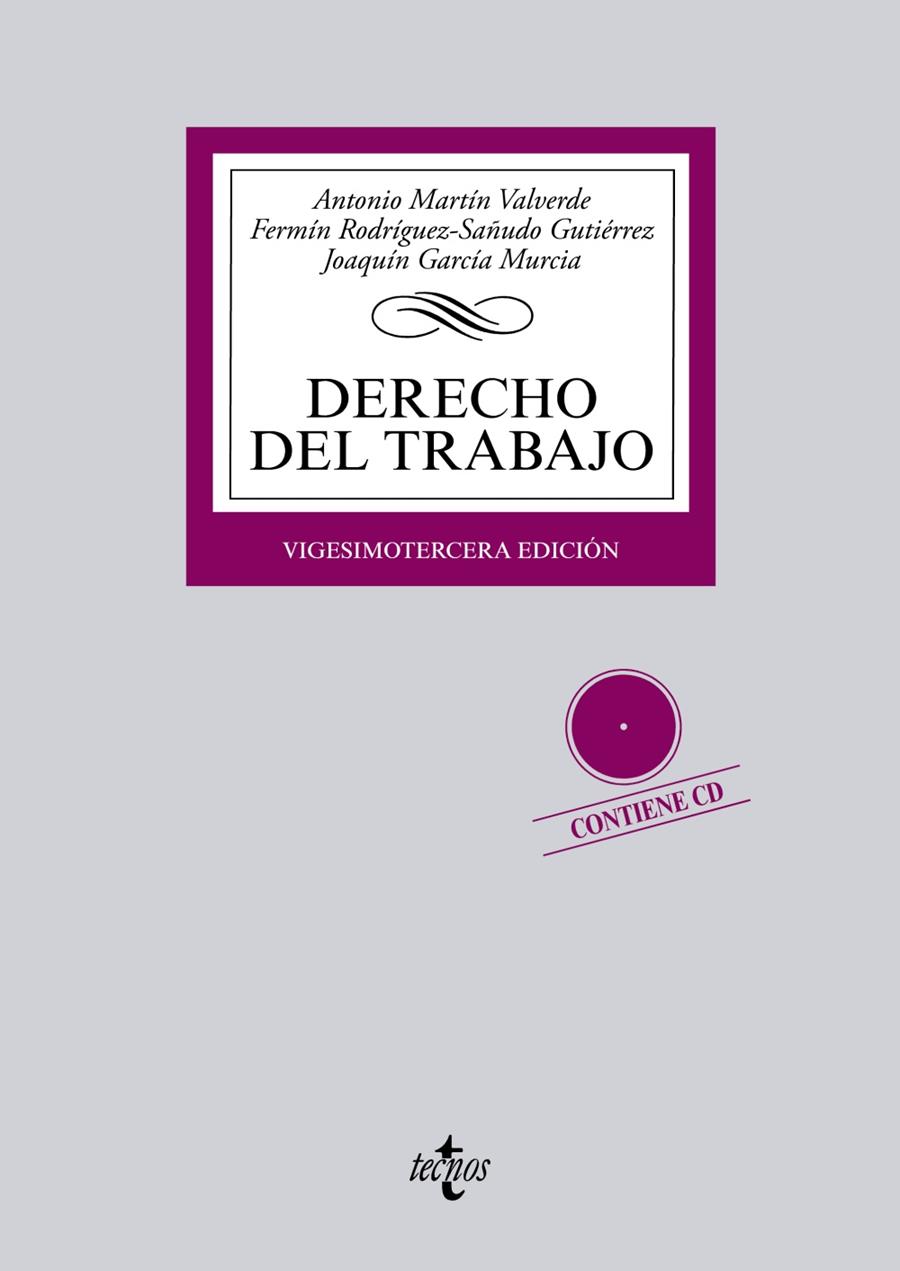 DERECHO DEL TRABAJO | 9788430963157 | MARTÍN VALVERDE, ANTONIO/RODRÍGUEZ-SAÑUDO GUTIÉRREZ, FERMÍN/GARCÍA MURCIA, JOAQUÍN | Galatea Llibres | Librería online de Reus, Tarragona | Comprar libros en catalán y castellano online