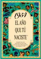 1954 EL AÑO QUE TU NACISTE | 9788488907912 | COLLADO BASCOMPTE, ROSA (1950- ) | Galatea Llibres | Librería online de Reus, Tarragona | Comprar libros en catalán y castellano online